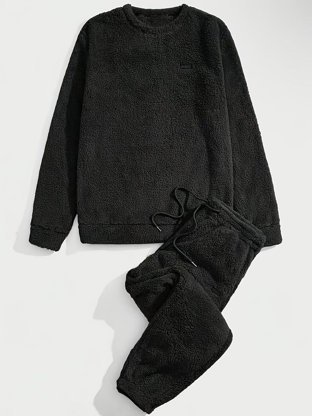 Men's Winter Set | Plush Sweatshirt & Drawstring Pants | Warm & Comfortable