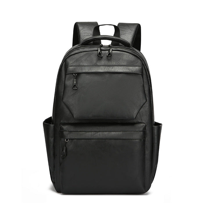 Men's Backpack | Large Capacity | Lightweight & Adjustable Strap | PU with Side Thread Detail