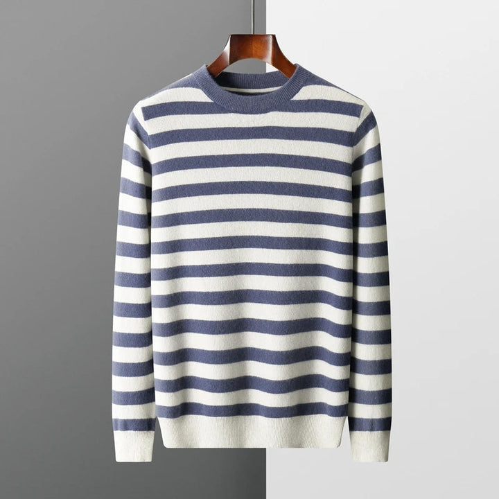 Premium striped cashmere sweater for effortless luxury and unique style | Luka