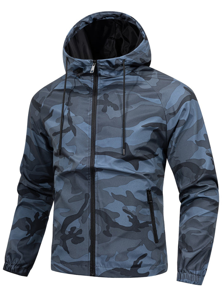 Men's Windbreaker | Camouflage Print & Hood | Sustainable & Functional