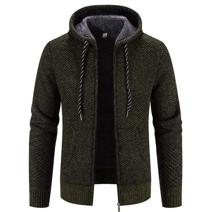 Men's Cardigan | Knitted Cardigan with Hood | Comfortable Jacket for Men