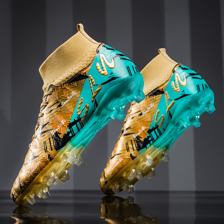 Men's Soccer Shoes with Long Studs – Wide Fit High-Top