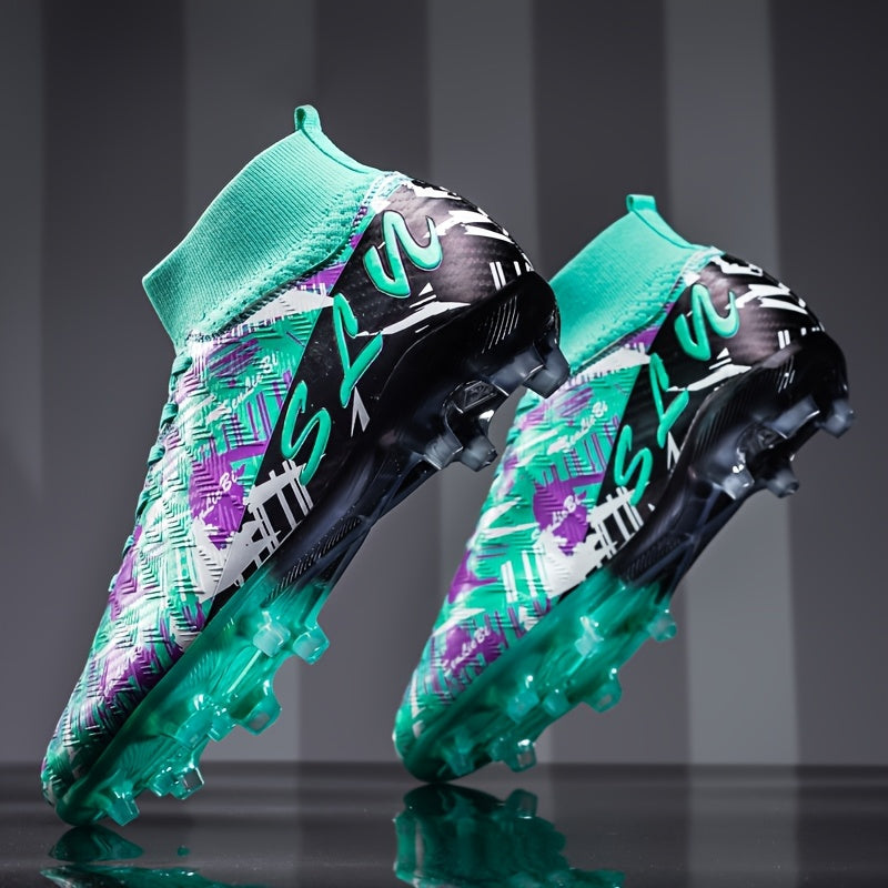 Men's Soccer Shoes with Long Studs – Wide Fit High-Top