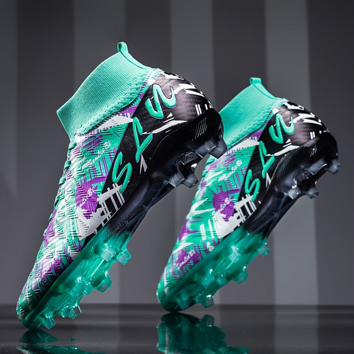 Men's Soccer Shoes with Long Studs – Wide Fit High-Top