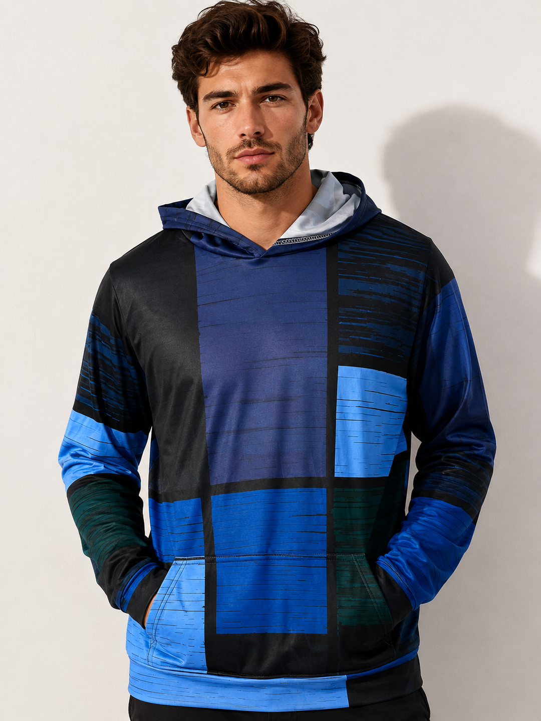 Men's Hoodie | 3D Checkered Print | Streetstyle & Casual | Polyester