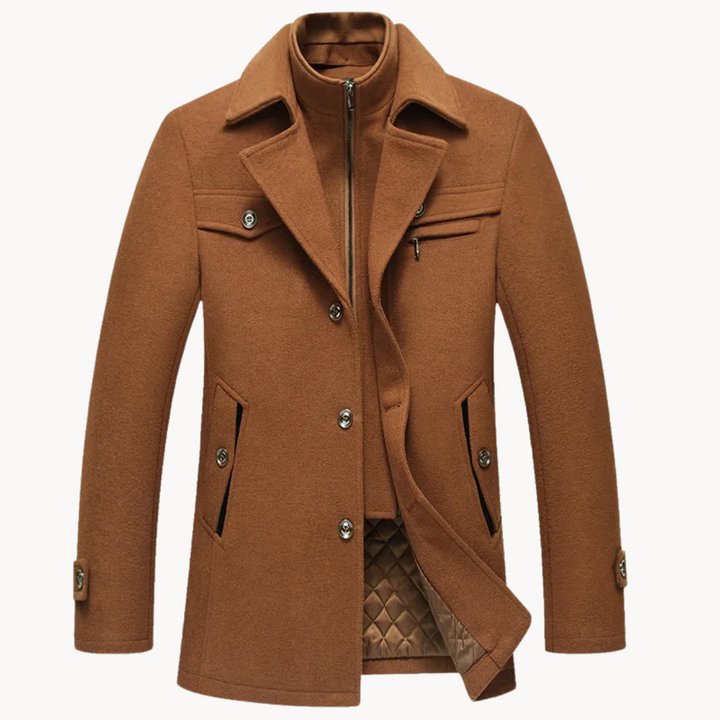 Elegant wool coat for men with timeless warmth and ultimate comfort Ezra - Elena Harper