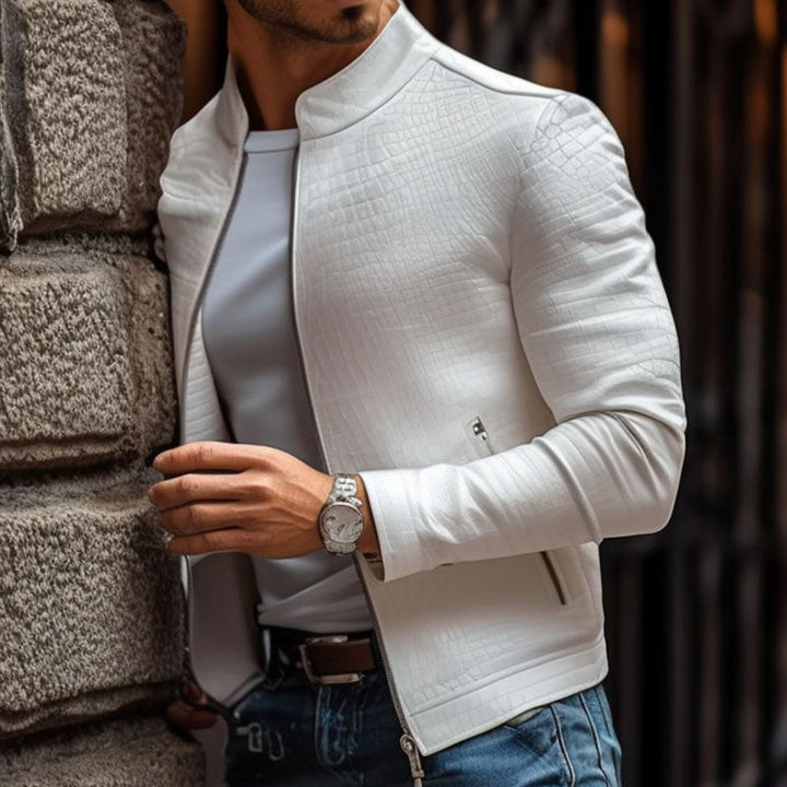 Men's Jacket | Textured Panel & Slim Fit | Minimal Streetstyle | Light & Durable