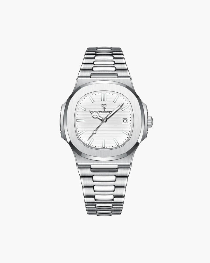 Luxury waterproof quartz watch with luminous features and stainless steel design Beau, view 4 - Elena Harper