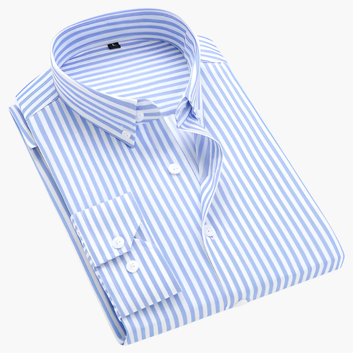 Men's Shirt | Striped Design | Classic Collar Clothing