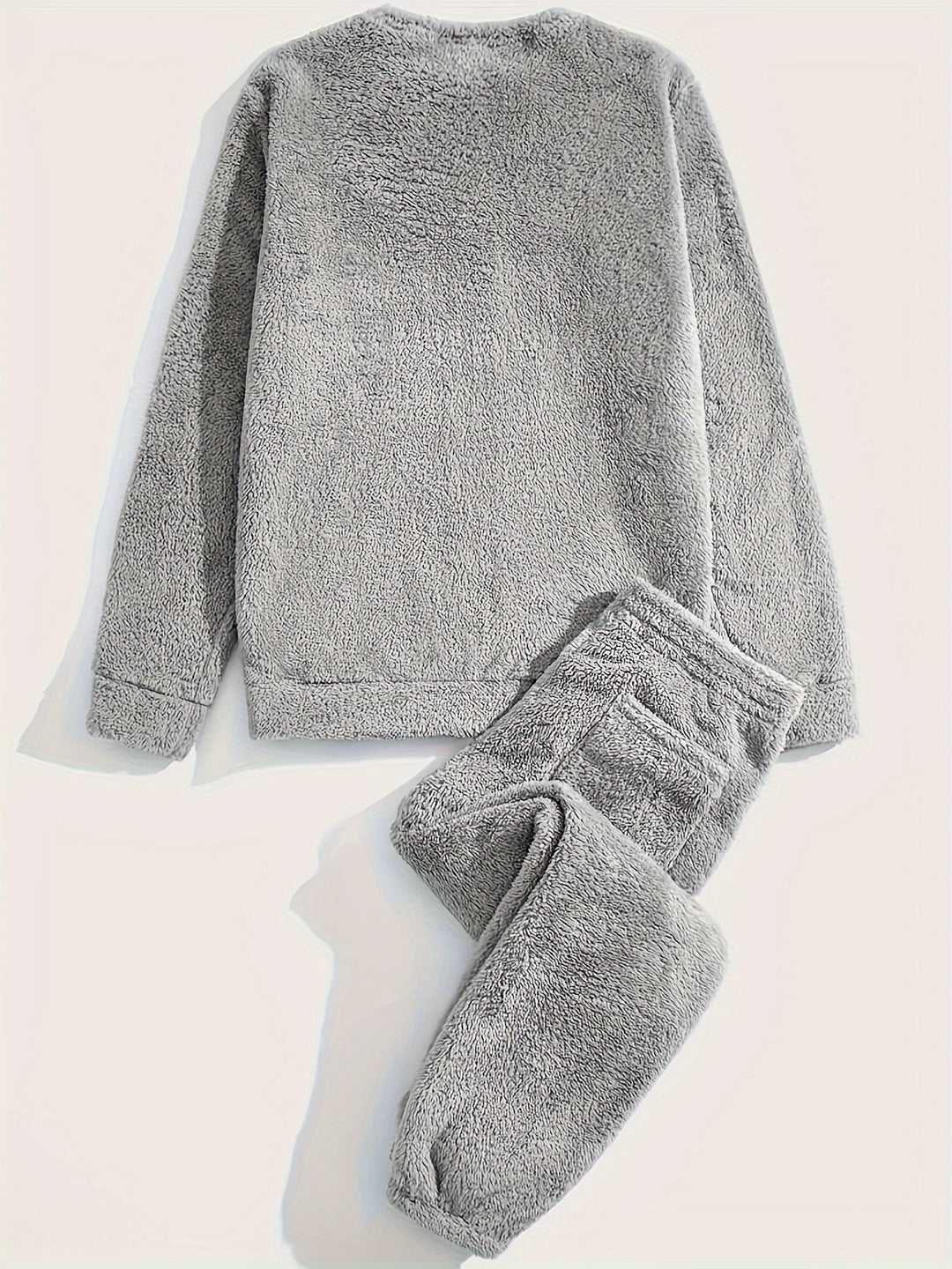 Men's Winter Set | Plush Sweatshirt & Drawstring Pants | Warm & Comfortable