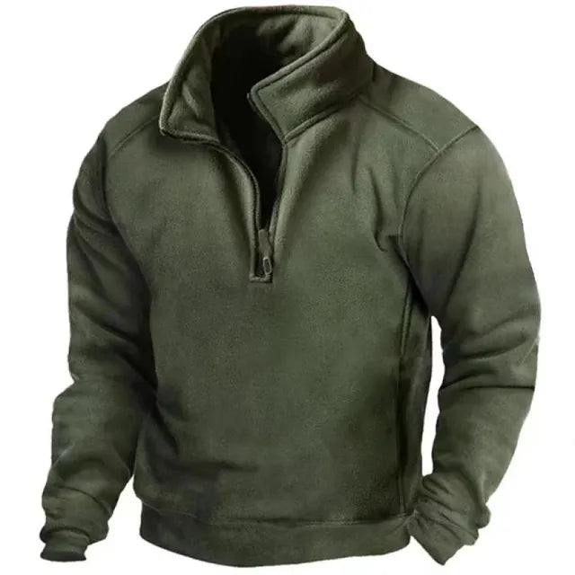 Sweaters for Men | Windproof Half-Zip Sweater | Stylish Collar & Warmth