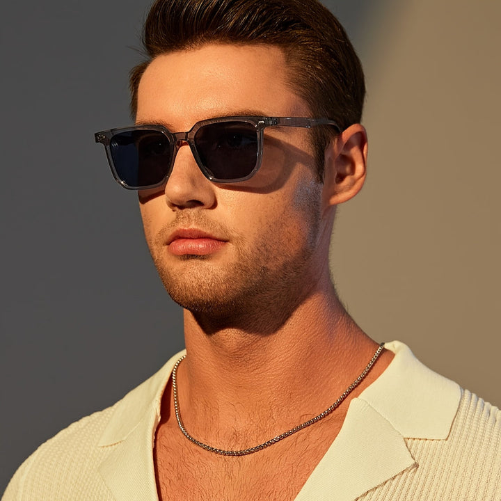 Men's Sunglasses | Vintage Square Frame | Durable & Lightweight | Casual Eyewear