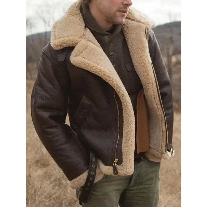 Leather Pilot Jacket | Iconic & Timeless Style | Warm Sherpa Lined & Durable Real Leather