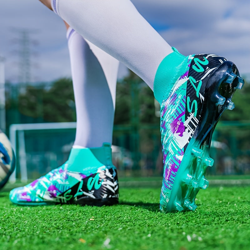 Men's Soccer Shoes with Long Studs – Wide Fit High-Top