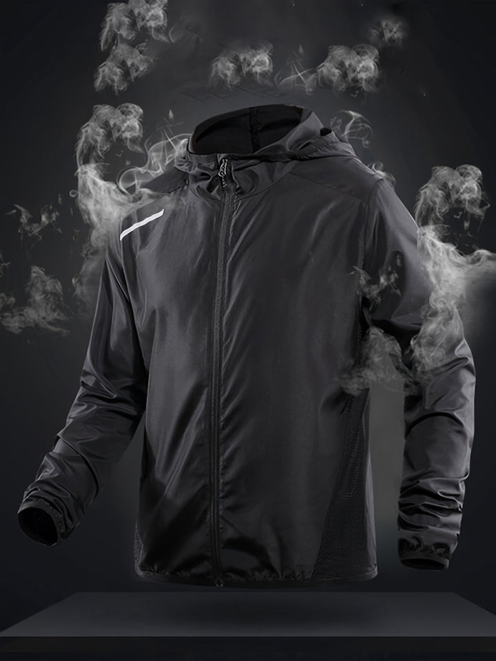 Men's Windbreaker | Lightweight & Breathable | Reflective & Windproof | Woven Polyester