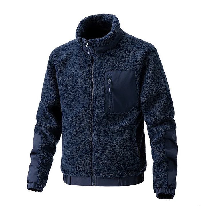 Men's Winter Jacket | Lightweight & Warm | Quilted Fleece with Stand-Up Collar