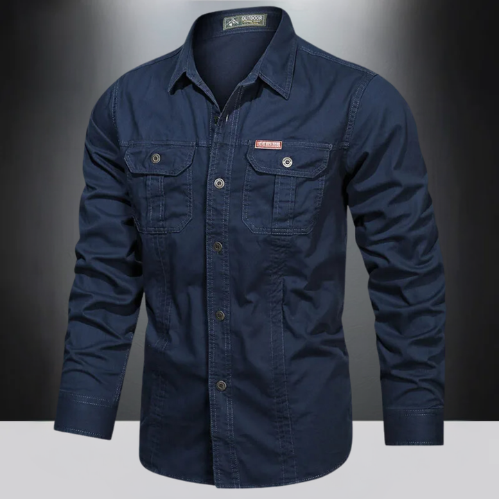 Outdoor Men's Shirt Sustainable & Functional Sturdy Cotton, view 3 - Elena Harper