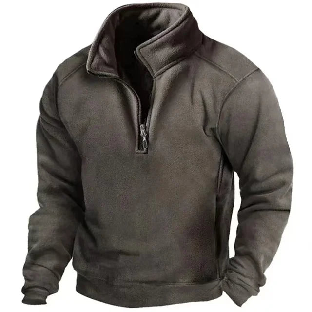 Sweaters for Men | Windproof Half-Zip Sweater | Stylish Collar & Warmth