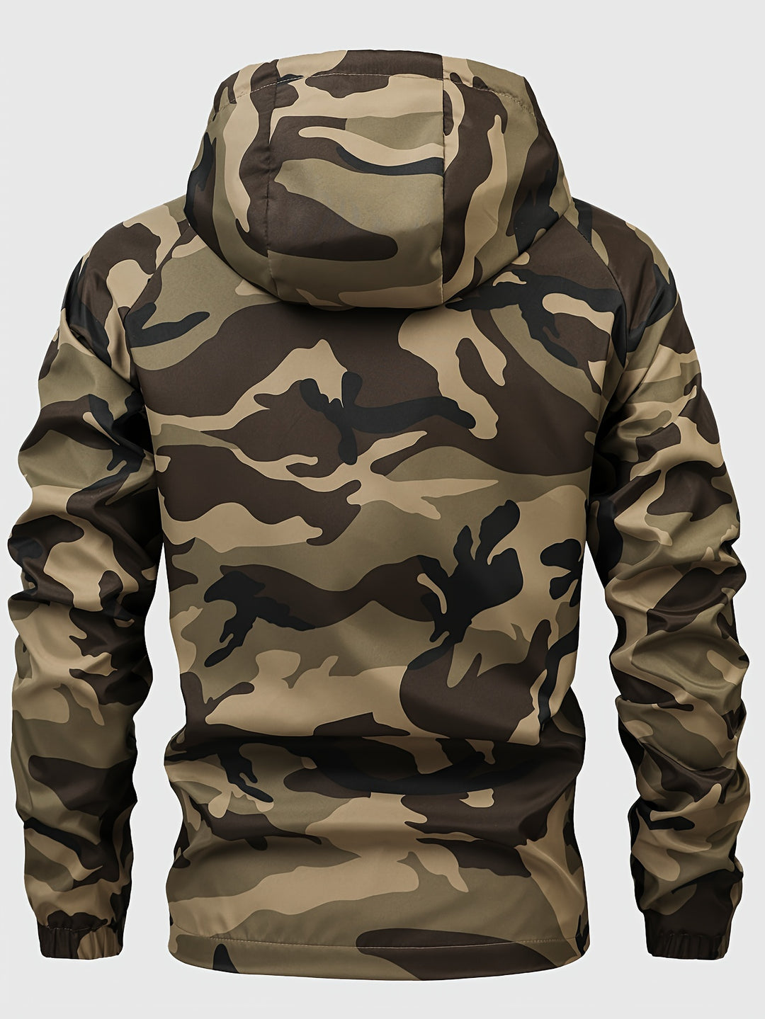 Men's Windbreaker | Camouflage Print & Hood | Sustainable & Functional