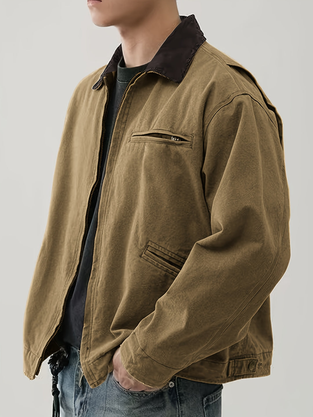 Men's Jacket | Retro | With Zipper | Spring