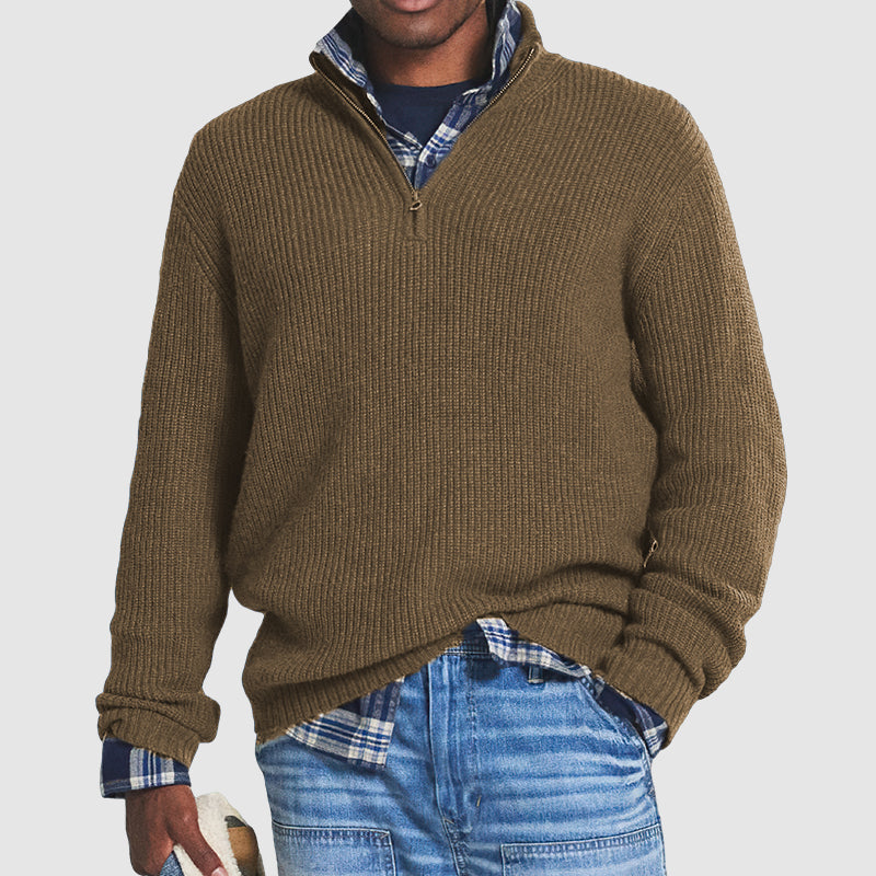 Modern half-zip sweater for men with versatile style and superior comfort | Joep