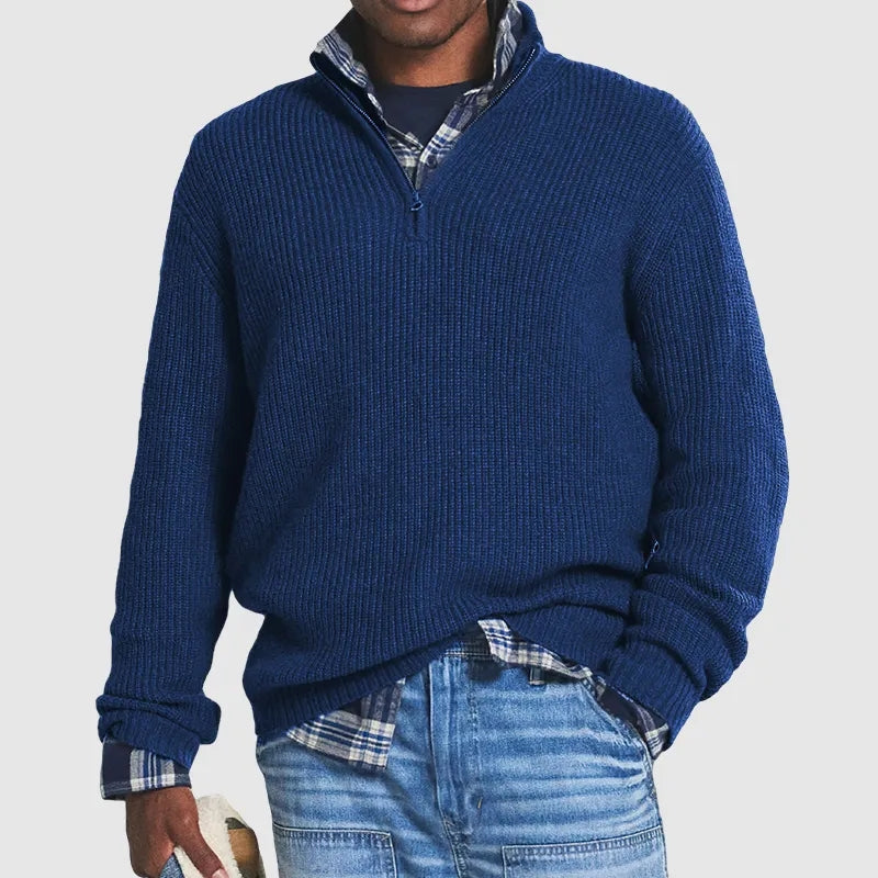 Modern half-zip sweater for men with versatile style and superior comfort | Joep