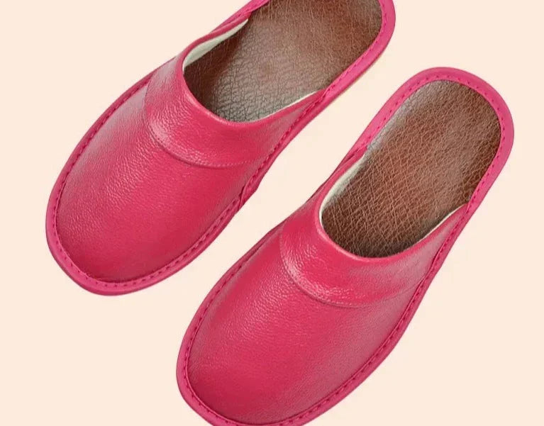 Men's Leather Slippers Comfortable Leather Slip-Ons for Daily Use, view 5 - Elena Harper