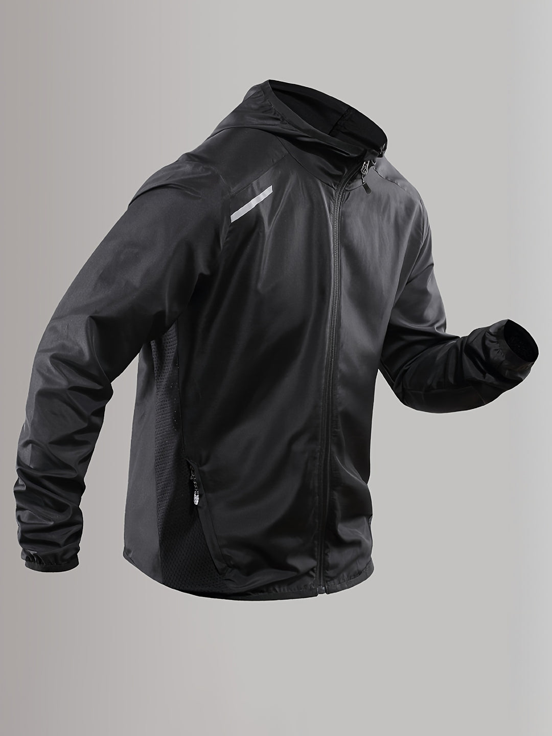Men's Windbreaker | Lightweight & Breathable | Reflective & Windproof | Woven Polyester