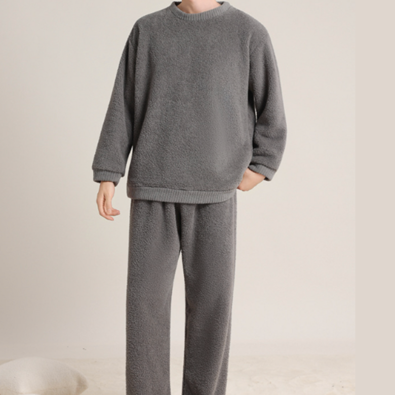 Men's Winter Set | Plush Sweatshirt & Drawstring Pants | Warm & Comfortable