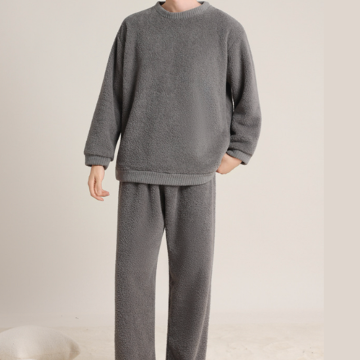 Men's Winter Set | Plush Sweatshirt & Drawstring Pants | Warm & Comfortable