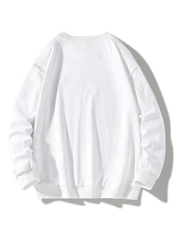 Men's Sweaters | Solid Color Sweatshirt | Crew Neck & Versatile Style
