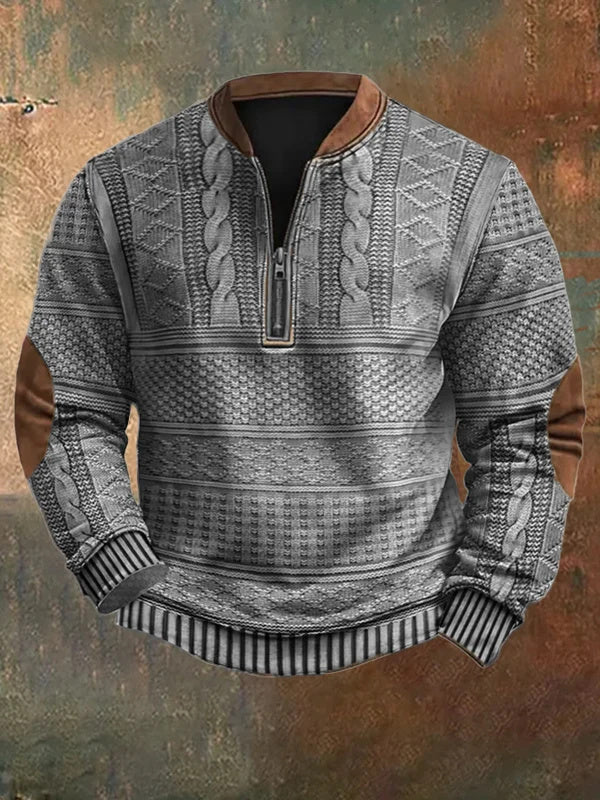 Classic Knitted Sweater with Half Zip for Superior Warmth and Versatile Style | Wesley