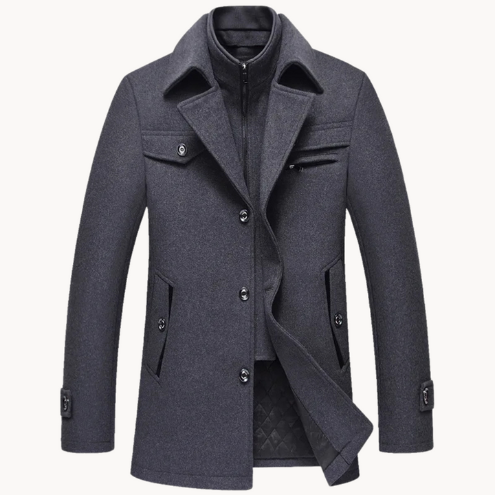 Elegant wool coat for men with timeless warmth and ultimate comfort Ezra, view 5 - Elena Harper