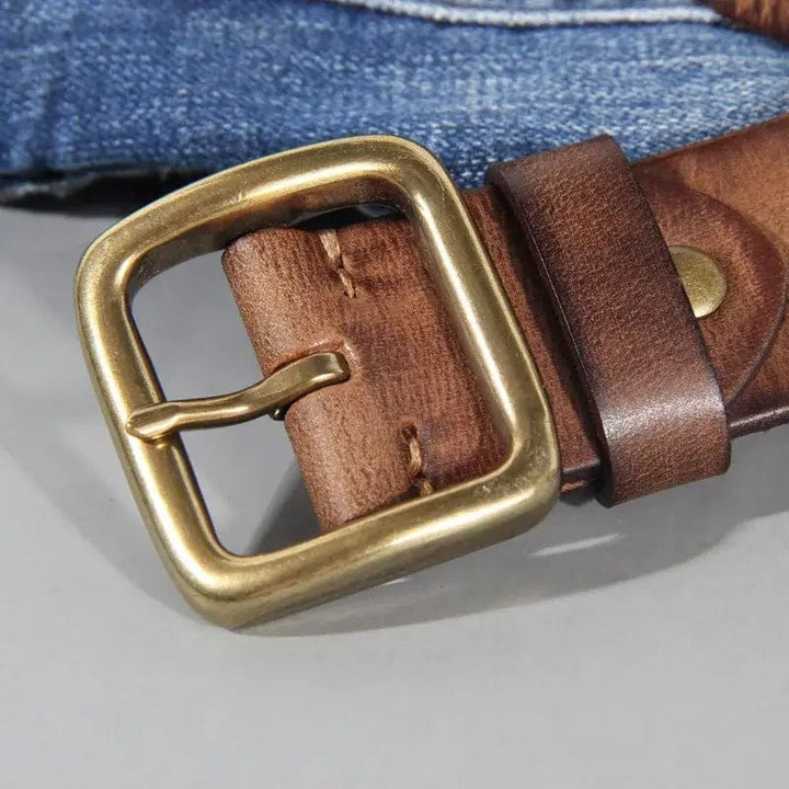 Premium Classic Leather Belt for Timeless Elegance and Superior Craftsmanship | Tim