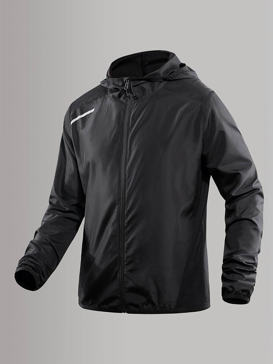 Men's Windbreaker | Lightweight & Breathable | Reflective & Windproof | Woven Polyester