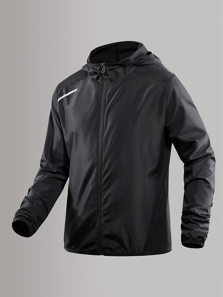 Men's Windbreaker | Lightweight & Breathable | Reflective & Windproof | Woven Polyester