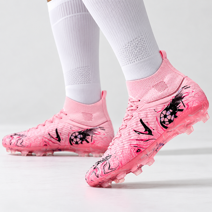 Men's Soccer Shoes with Long Studs – Wide Fit High-Top