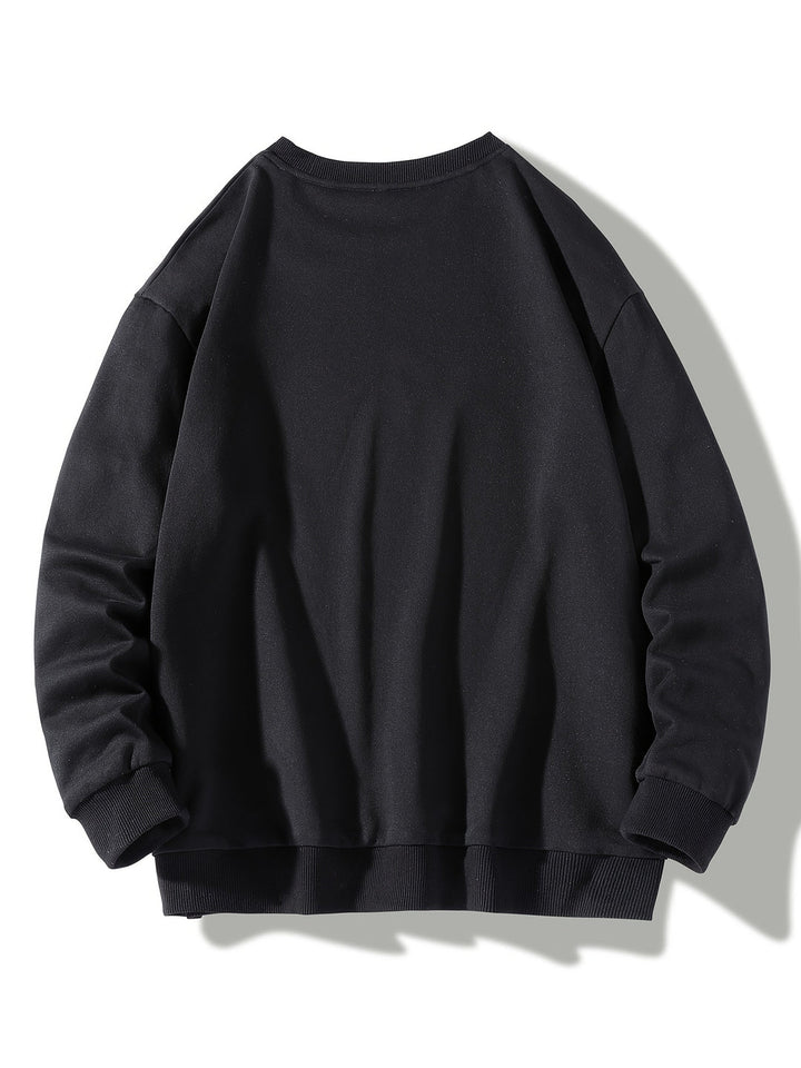 Men's Sweaters | Solid Color Sweatshirt | Crew Neck & Versatile Style