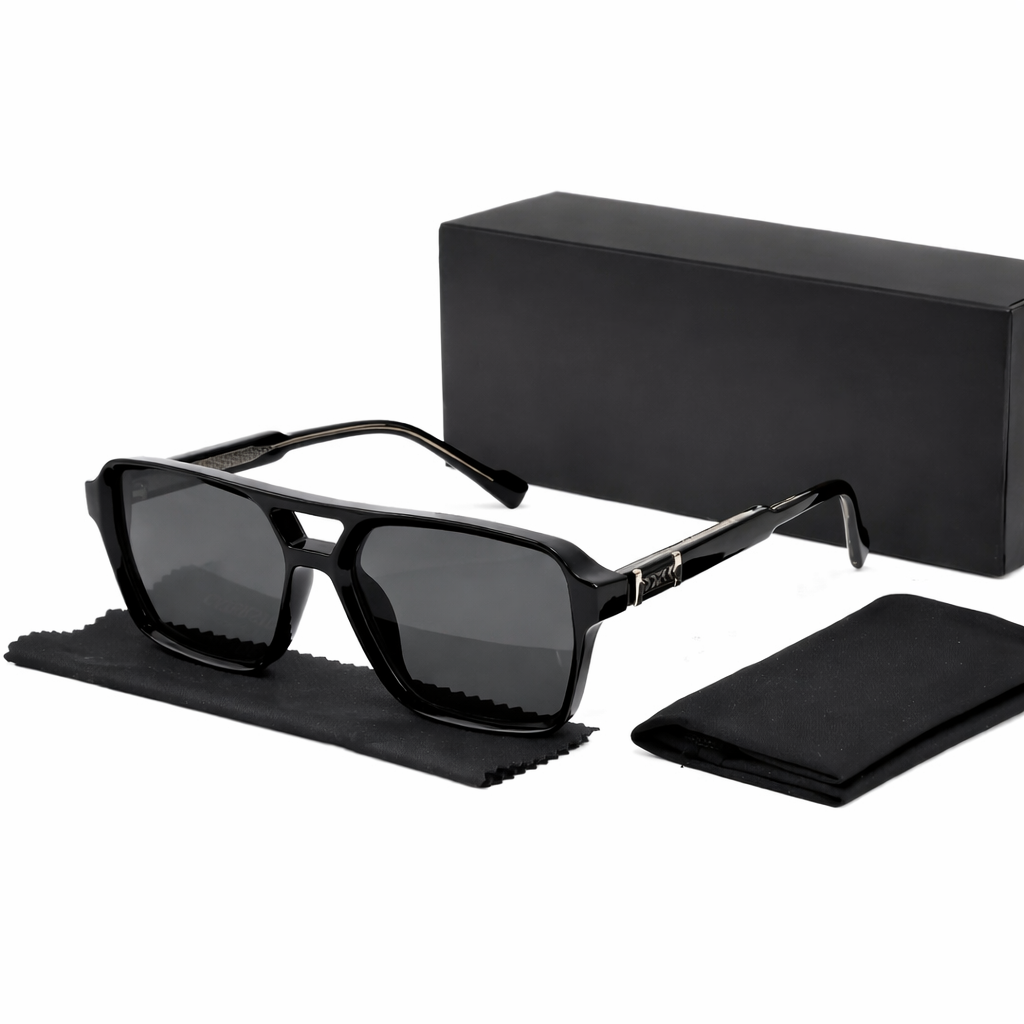 Men's Oversized Retro Sunglasses with Wide Lenses