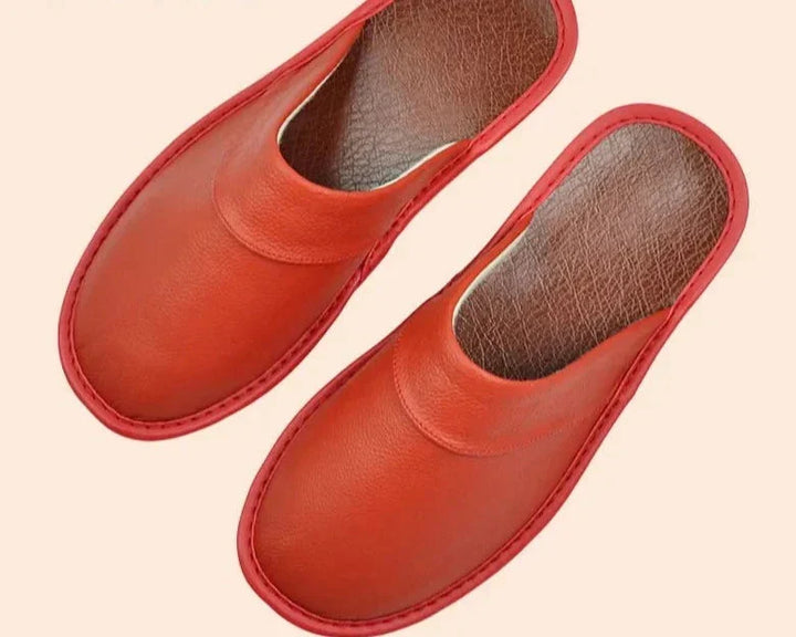 Men's Leather Slippers Comfortable Leather Slip-Ons for Daily Use, view 7 - Elena Harper
