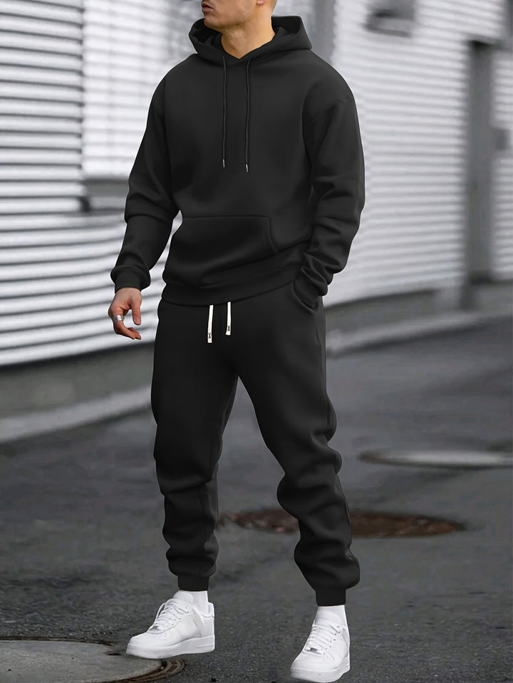 Men's Sports Set Hoodie & Jogging Pants - Breathable Polyester