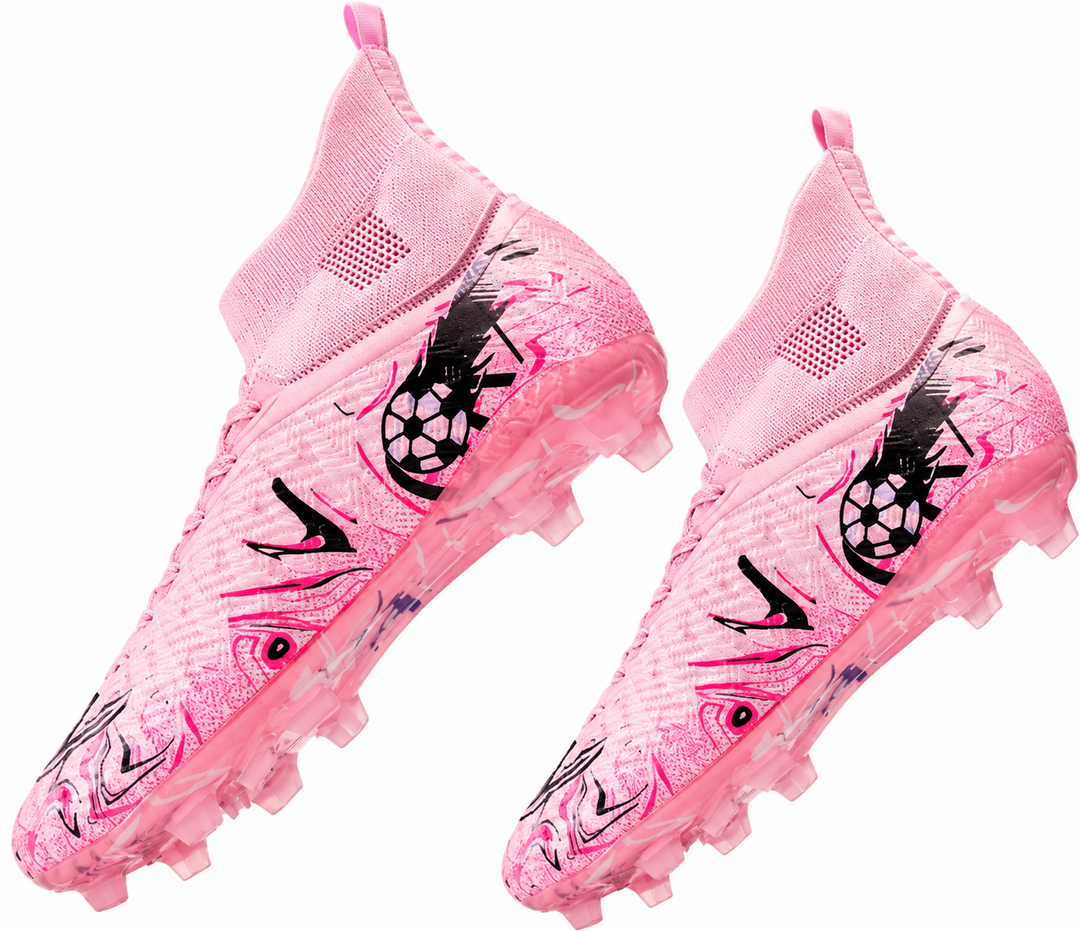 Men's Soccer Shoes with Long Studs – Wide Fit High-Top