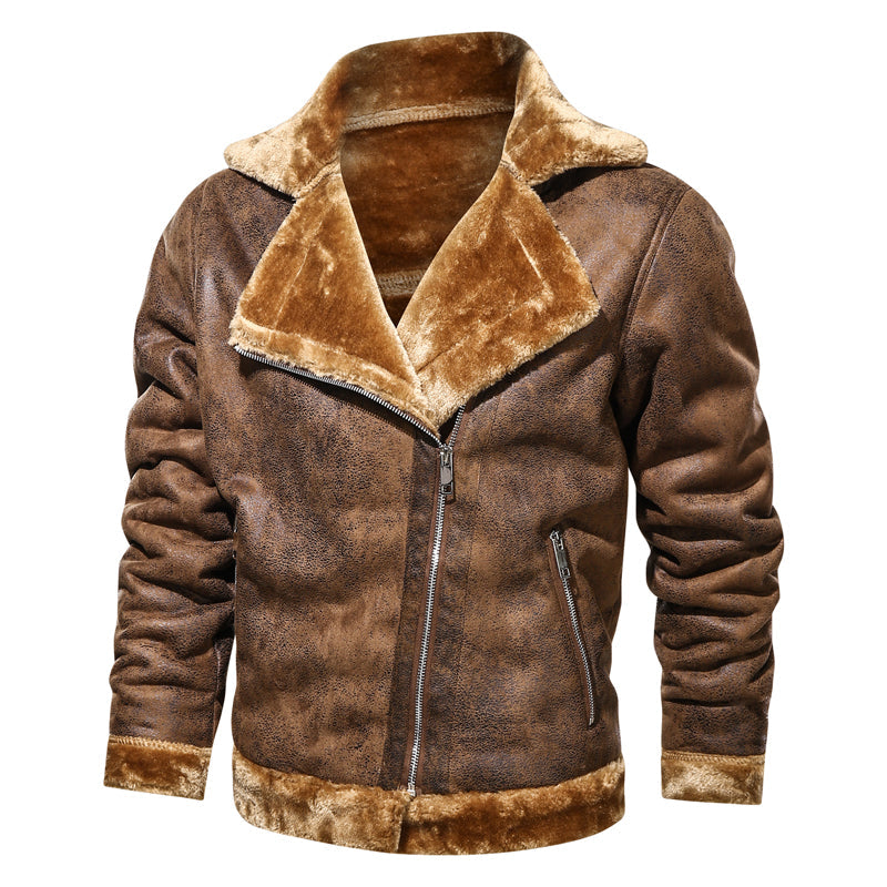 Premium leather winter coat for men with pure warmth and timeless style | Thomas