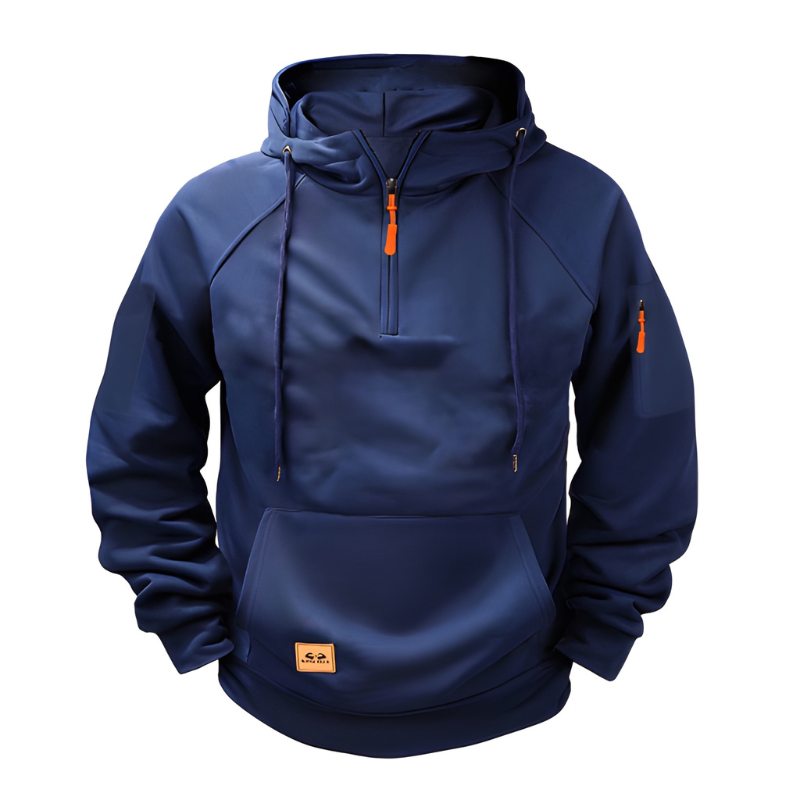 Men's Hoodie | Loose Fit & Half Zip | Comfortable & Functional Clothing