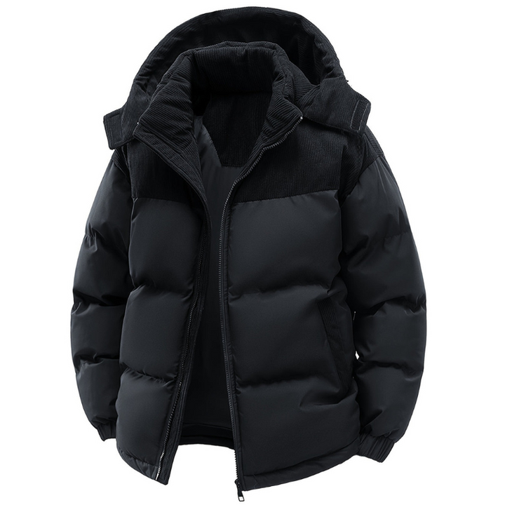 Men's Winter Jacket with Hood – Padded Outdoor Jacket