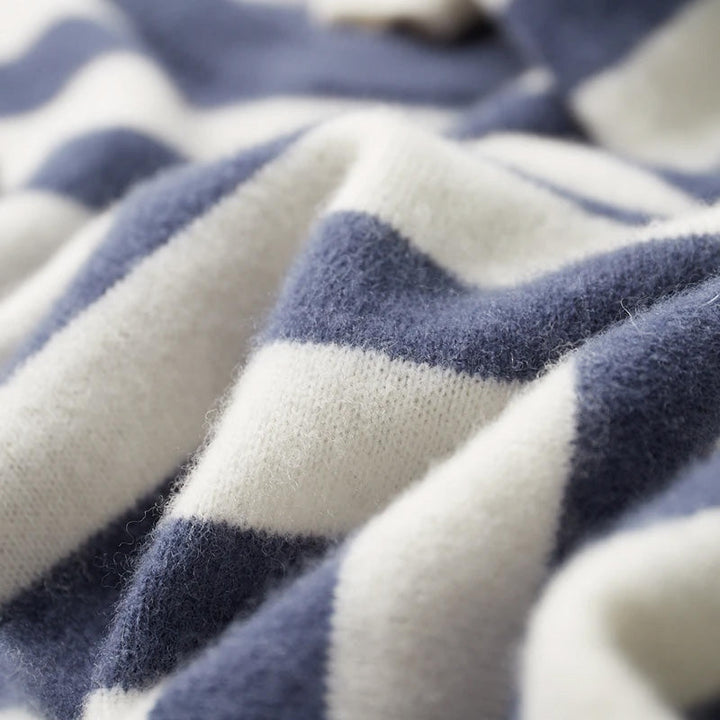 Premium striped cashmere sweater for effortless luxury and unique style | Luka