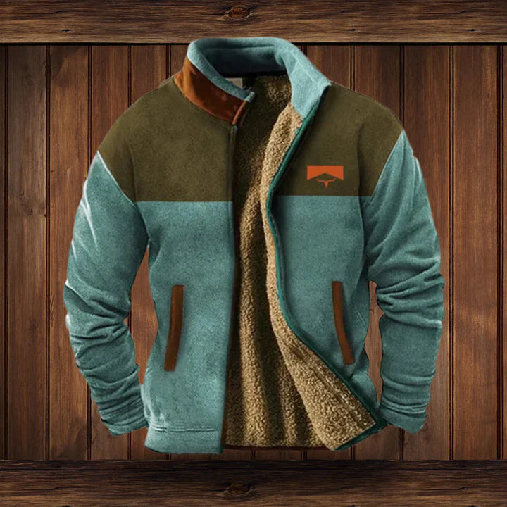 Men's Winter Jacket Vintage Design – Warm Padded Jacket with High Collar