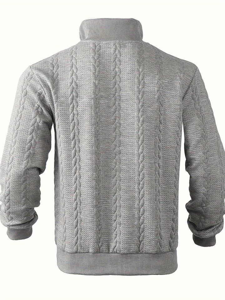Classic men's sweater with zipper for timeless comfort and versatility | Noud