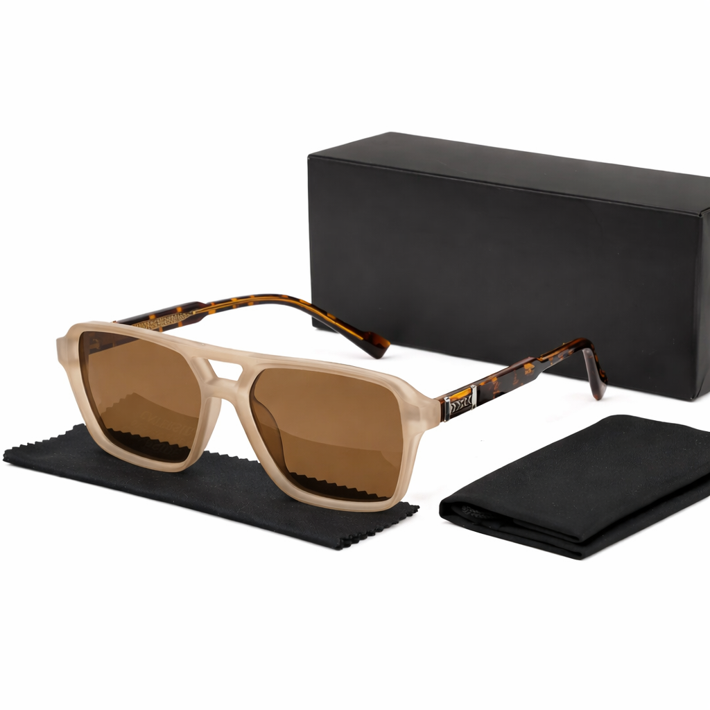 Men's Oversized Retro Sunglasses with Wide Lenses