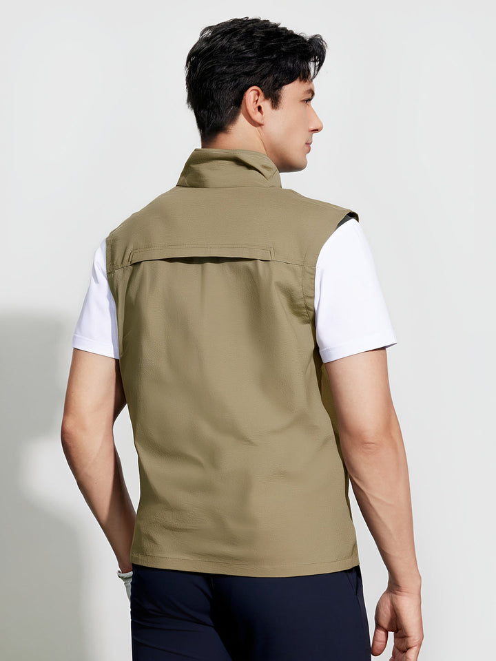 Men's Vest | Quick-Drying | Sleeveless | Multiple Pockets | Polyester